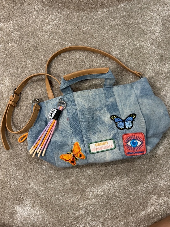 Urban Originals Handbags - denim patched tote